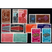 Andorra, fransk post. Europamærker. Postfriske.